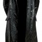 Pure Leather Men's Trench Coat | Mens Vintage German Military Genuine Leather Jacket Trench Coat