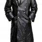 Pure Leather Men's Trench Coat | Mens Vintage German Military Genuine Leather Jacket Trench Coat