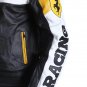 Men Ferrari Leather Motorcycle Jacket Yellow