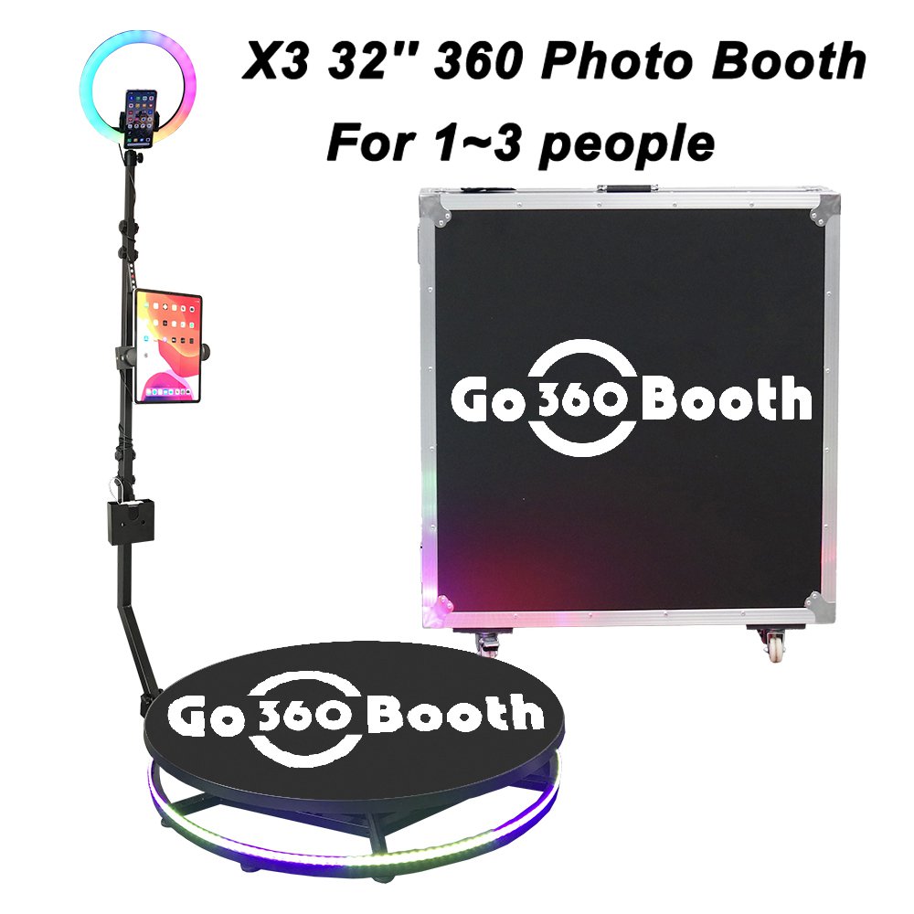 GO360BOOTH X3 32" Automatic & Manual 360 Photo Booth For Sale For DJ & Bar