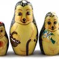 Nesting Dolls Hedgehogs Toys Set 5 pcs - Hedgehogs Animal Wooden Figurines