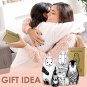 Black and White Wooden Animals Nesting Dolls Set of 7 pcs - Black and White Matryoshka Doll