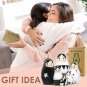 Black and White Russian Nesting Dolls Set of 7 pcs - Matryoshka Doll for Black and White Decor