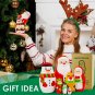 Christmas Nesting Dolls Set 7 pcs - Matryoshka Doll Christmas Decorations Christmas Toys Santa Snow