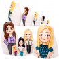 Business Women Nesting Dolls 5 pcs - Russian Dolls - Office Decor - Office Gifts