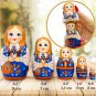 Russian Doll in Norwegian Folk Dress Bunad - Nesting Dolls Set of 5 pcs for Home Decor