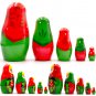 Russian Nesting Dolls Set of 5 pcs - Vintage Russian Doll - Vintage Room Decor