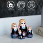 Belorussian Nesting Dolls Set 5 pcs - Russian Dolls in Novogrudok Ethnic Costume