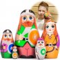 Vikings Nesting Dolls Set of 5 pcs - Viking Decor - Wooden Toys - Nordic Decor