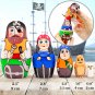 Pirates Nesting Dolls Set 5 pcs - Pirate Decor - Learning Toys - Stacking Toys