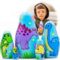 Dinosaur Nesting Dolls Set 5 pcs - Dinosaur Toys for Kids 5-7 - Dinosaur Gifts