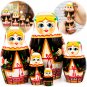 Belorussian Baboushka Nesting Dolls Set of 5 pcs - Matryoshka Dolls in Slavic Clothing - Handmade