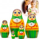 Matryoshka Nesting Dolls Set of 5 pcs - Russian Dolls for Learning Numbers