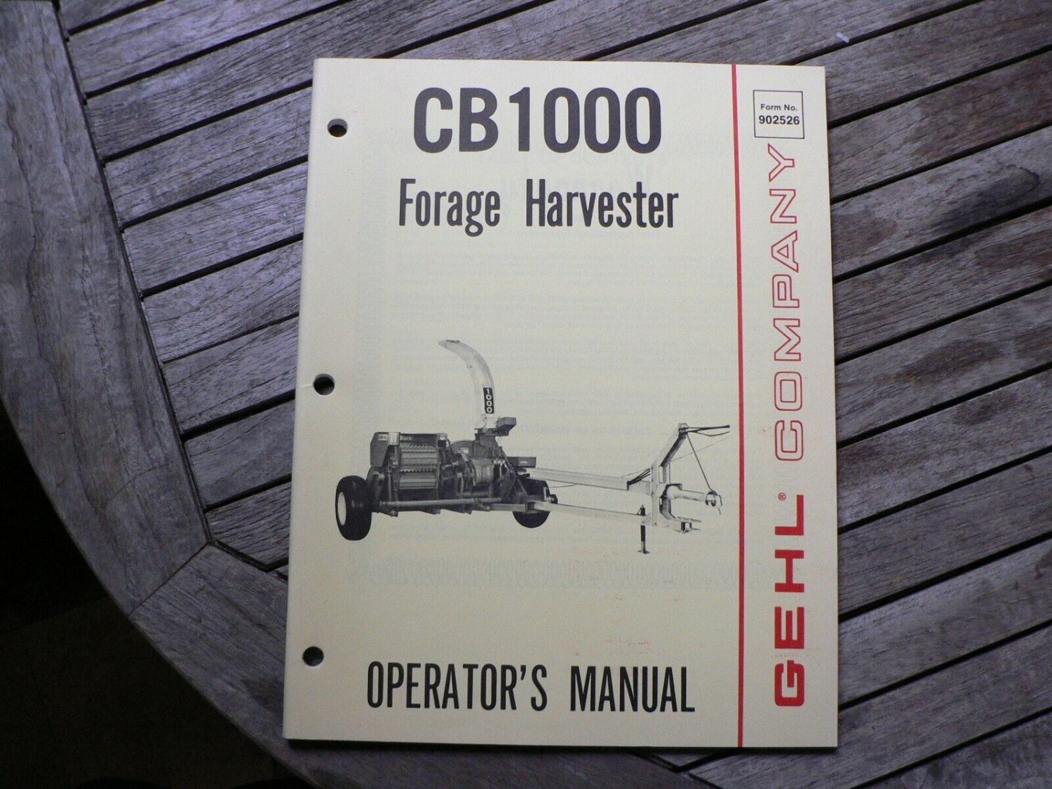 Gehl Company Cb Forage Harvester Owners Operators Manual Book West Bend Wi