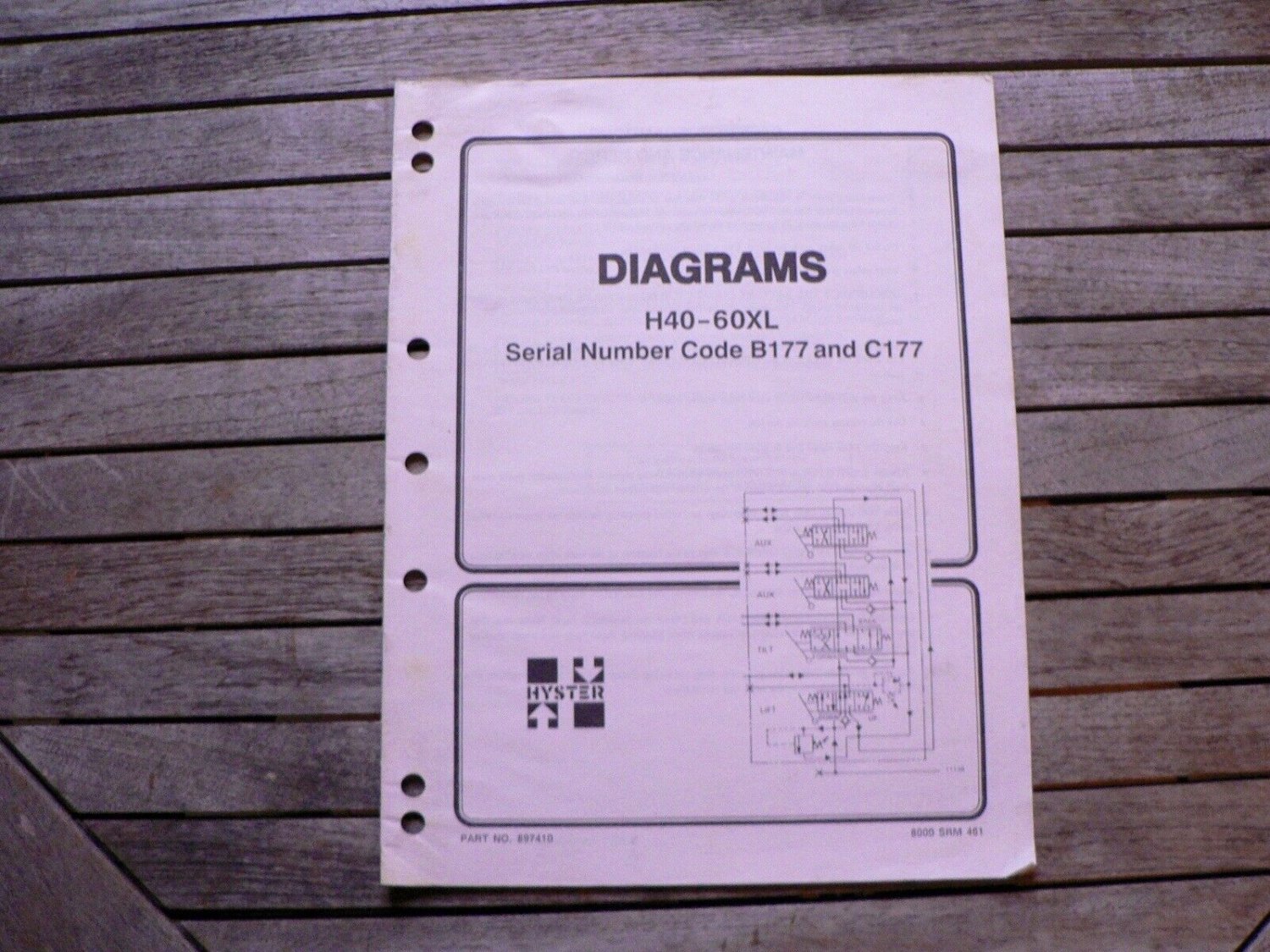 Hyster Technical Pubs Forklifts Diagrams H4060XL Serial Number Code