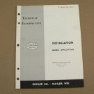 Kohler Electric Technical Information Installation Mobile Applications 1969