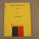 Sperry New Holland Model 912 Windrower Service Repair Parts Catalog List 1971