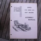 Ford Tractor Series 532 542 Hay Balers Assembly Manual Book