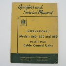Owner/Service Manual International Harvester 260 270 280 Cable Control Unit 1959