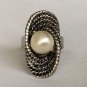 Vintage Wicker Basket Pearl Ring