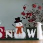 Santa Claus Snowman Wooden Table Decorations Ho Ho Ho Sign Snow Wooden Sign