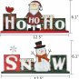 Santa Claus Snowman Wooden Table Decorations Ho Ho Ho Sign Snow Wooden Sign