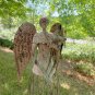 Garden Angel Statue Decor Rustic Metal Angel Sculpture Garden Yard Art