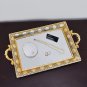 Decorative Gold Mirror Tray Decor Metal Jewelry Perfume Organizer Makeup Tray