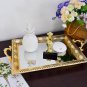 Decorative Gold Mirror Tray Decor Metal Jewelry Perfume Organizer Makeup Tray