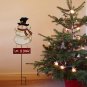Garden Decor Nose Blinking Lighted Christmas Yard Signs Snowman Lawn Stakes Xmas Decor