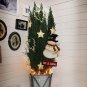 Garden Decor Nose Blinking Lighted Christmas Yard Signs Snowman Lawn Stakes Xmas Decor