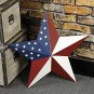 Set of 2 Patriotic Metal Barn Star Outdoor Indoor Hanging Wall Decor July 4th