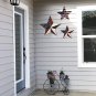 Set of 2 Patriotic Metal Barn Star Outdoor Indoor Hanging Wall Decor July 4th
