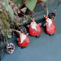 Christmas Santa Hanging Ornament Resin Snowman Decor Set of 6, 3X2.5 Inch Rustic
