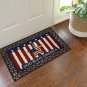 Welcome Doormat Front Door Mat Rubber Back Non Slip Patriotic God Bless America