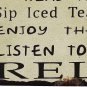 vintage Porch Rules Rustic Metal Wall Sign Front Door Porch Hanging Sign 8.5x5in