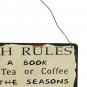 vintage Porch Rules Rustic Metal Wall Sign Front Door Porch Hanging Sign 8.5x5in