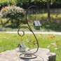 15.25" H Ornament Display Stand, Black Iron Glass Ball Ornament Holder for plant