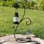 15.25" H Ornament Display Stand, Black Iron Glass Ball Ornament Holder for plant