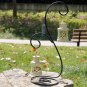 15.25" H Ornament Display Stand, Black Iron Glass Ball Ornament Holder for plant