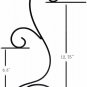 15.25" H Ornament Display Stand, Black Iron Glass Ball Ornament Holder for plant