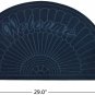 Half Round Welcome Mat for Front Door Outdoor Indoor Rubber Backing Non Slip...