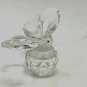 Crystal Flying Butterfly with Crystal Ball Base Figurine Collection Cut Glass