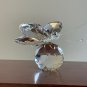 Crystal Flying Butterfly with Crystal Ball Base Figurine Collection Cut Glass