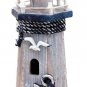Wooden Lighthouse Decor, 10.25Inch Decorative Nautical Lighthouse Rustic Ocean S