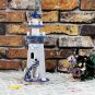 Wooden Lighthouse Decor, 10.25Inch Decorative Nautical Lighthouse Rustic Ocean S