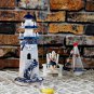 Wooden Lighthouse Decor, 10.25Inch Decorative Nautical Lighthouse Rustic Ocean S