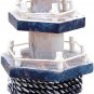Wooden Lighthouse Decor, 10.25Inch Decorative Nautical Lighthouse Rustic Ocean S