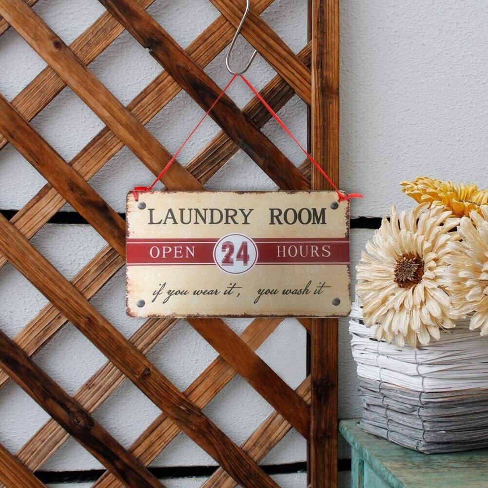 Rustic Laundry Sign Metal Laundry Room Sign Distressed Laundry Wall Decor...