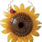 Metal Sunflower Birdhouse for Outside Hanging Bird House Metal with Ladybug...